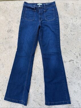 Jessica Simpson Women's Mid Rise Bootcut Dark Wash Patch Pocket Jeans Size 6/28